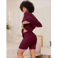 thumbnail image 2 of Camisas extragrandes Ekouaer de punto acanalado Lounge Set, 2 of 5