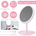 thumbnail image 1 of LNGOOR 1 Color LED Lighted Makeup Mirror  USB Charge Makeup Mirror Travel Vanity Mirror Portable Vanity Mirror with Light USB Charging, 1 of 1