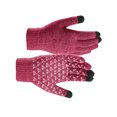 thumbnail image 2 of Naiovety 1 par de guantes cálidos de invierno para pantalla táctil, para exteriores, senderismo, ciclismo, camping, guantes de punto de algodón, Deportes de nieve Rosa roja 21x10.5cm Naiovety OD000116-06B, 2 of 6
