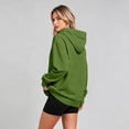 thumbnail image 4 of Hoodies for Women Casual Button Long Sleeve Hooded Sweatshirt Pullover Tops for Fall Winter 2026, 340, 4 of 5