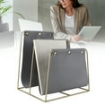 thumbnail image 3 of Magazine Rack, Document Rack Multipurpose Leather 13.7 X 12.7 X 11.4inch Sturdy Easy To Assemble  for Cafe for School for Office for Home, 3 of 8