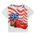 thumbnail image 2 of Disney Cars Lightning McQueen Active Mesh Short Sleeve T-Shirt and Shorts Set (Boys), 2 Piece Set, Sizes 3T-7, 2 of 7