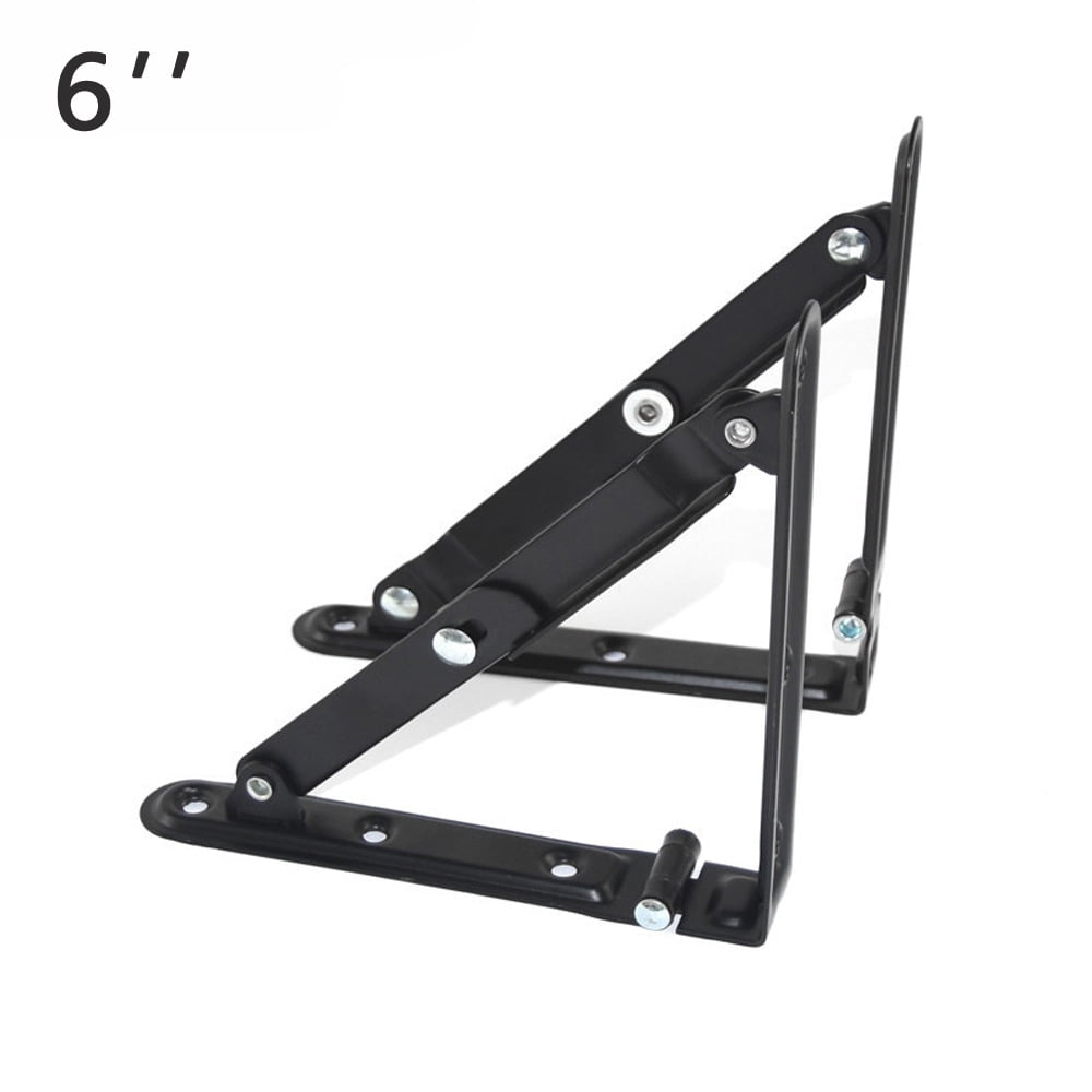 Heavy Duty-Folding Shelf Brackets Triangle Hinge Wall Mount Table Bench Sturdy