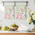 thumbnail image 3 of Sage Green Easter Kitchen Towels Set of 1, Spring Easter Bunny Eggs Floral Plaid Absorbent Dish Towels for Kitchen, Microfiber Hand Towel, Quick Drying Tea Towel for Cleaning Decorative Dishcloths, 3 of 7
