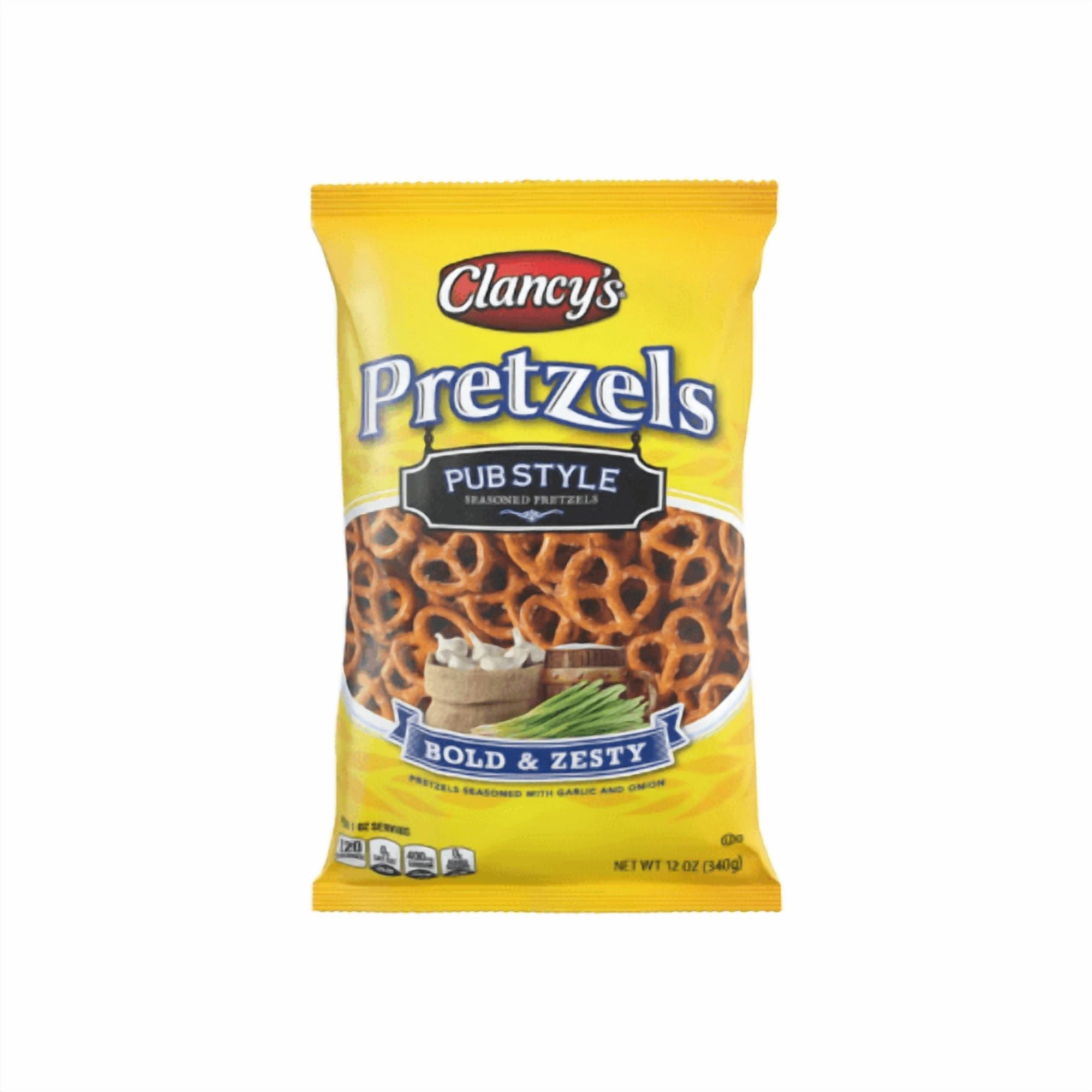 Clancy's Pretzels Pub Style Seasoned 2-Pack 12 oz