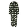 thumbnail image 5 of Women's Ultra Comfy Lounge Fleece Romper Onesie Pajamas Cute Ear Hood Zip up Warm Hoody One Piece Pajamas Jumpsuit, 5 of 7