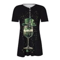 thumbnail image 4 of ShiShine St Patricks Day Shirt Women Short Sleeve Tops Casual Button V Neck Cute Printed Tunic Blouses Outfits, 4 of 5