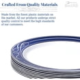 thumbnail image 5 of Elegant Disposable Plates For Party - (10 Piece) Heavy Duty Disposable Dessert Set 7.5”, Fine Dining Plastic Dishes For Elegant China Look, Great Upscale Parties, Wedding, Events & Servings, Blue, 5 of 5
