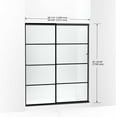 thumbnail image 2 of Kohler 707608-6G80-BL 70.5 x 59.62 in. Elate Sliding Shower Door with 0.25 in. Thick Frosted Glass & Rectangular Grille Pattern - Matte Black, 2 of 7