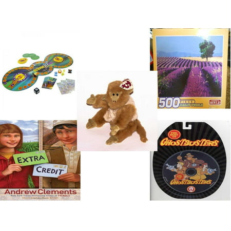 Children's Gift Bundle [5 Piece] -  Scene it Jr. DVD  - Lavender Fields   - TY Attic Treasure Morgan The Monkey 10