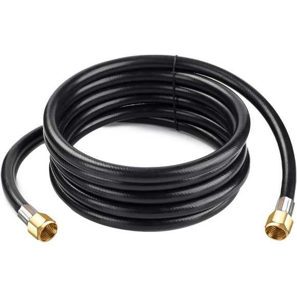shiyou-12FT Propane Hose Assembly with Both 3/8" Female Flare for Most Gas Grill, RV, Heater, Generator, Fire Pit and More - Propane Hose Extension
