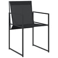 thumbnail image 2 of vidaXL 9 Piece Garden Dining Set Black Textilene, 2 of 5