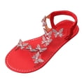 thumbnail image 2 of Fashion Orthopedic Sandals for Womens Plus Size Casual Large-Size Metal Buckle Flat Hollow-Out Outer Wear Bowknot Lightweight Flat Sandals, 2 of 7
