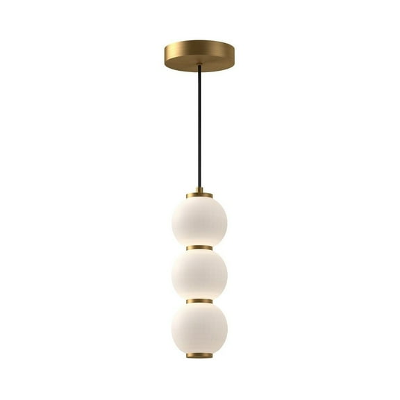 PD530313AGOP-Alora Lighting-Bijou - 20W LED Pendant-19.75 Inches Tall and 6.38 Inches Wide-Aged Gold Finish    -Traditional Installation