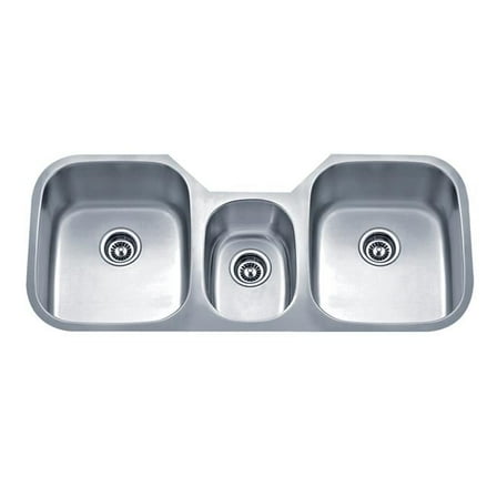 Wells Sinkware SSU4621-979 46 in. 18 Gauge Undermount Triple Bowl Stainless Steel Kitchen Sink