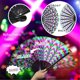 thumbnail image 4 of Abanico Plegable para Mujer Raves, Abanico Fluorescente Que Brilla para Fiesta, Club, GraduacióN, Discoteca, Freaky Pub, Abanicos Plegables Decorativos, 4 of 5