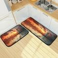 thumbnail image 7 of Sunset Light House Anti Fatigue Mats for Kitchen Floor,Set of 2 Non Skid Washable Waterproof Anti Kitchen Floor Mats for Kitchen Office Laundry Room Bathroom (19"x27"+19"x47") Home Decor, 7 of 7