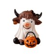 thumbnail image 2 of Halloween Decor Cute Spooky Highland Cow Ghost Figurine Halloween Home Decor Indoor for Tiered Tray Shelf Table Desktop 3 X 2.5 Inch Resin Statue for Seasonal Display, 2 of 8