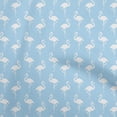 thumbnail image 1 of oneOone Cotton Silk Light Blue Fabric Flamingo Craft Projects Decor Fabric Printed By The Yard 42 Inch Wide, 1 of 5