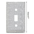 thumbnail image 3 of Luysn Silver Shiny Rhinestones Wall Plates Bling Single Toggle Light Switch Cover Plate Crystal Decorative Diamond Outlet Covers Decor for Home Bedroom Kitchen,Diamond Inlaid Socket Switch 4.7", 3 of 7