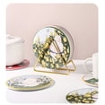 thumbnail image 5 of Modern Coaster Holder Triangle Gold Iron Metal Coaster Holder Mail Holder DVD Disc Holder Storage Caddy for Both Round and Square Coasters Fit 4 to 9 Pieces Coasters, 6Inch, 5 of 5