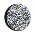thumbnail image 2 of LNWH Abstract Blue Geometric Design Pattern Waterproof Spare Tire Cover, Universal Spare Tire Wheel Covers 17 inch, 2 of 8