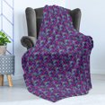 thumbnail image 4 of Leaves Soft Flannel Fleece Throw Blanket, Ginkgo Biloba Maidenhair Tree Leaves Funky Colored Abstract Foliage Composition, Cozy Plush for Indoor and Outdoor Use, 50" x 60", Multicolor, by Ambesonne, 4 of 5