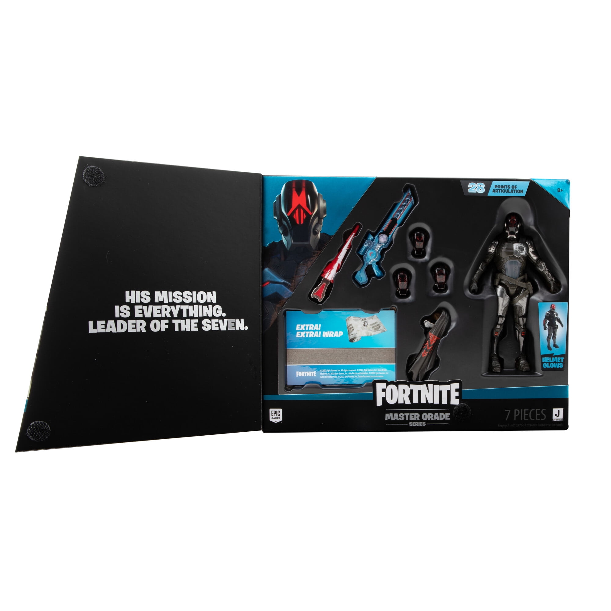 Fortnite The Foundation Master Grade Series - Deluxe 4 inch Figure with Light Up Armor, Face Plates, and Accessories