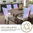 thumbnail image 4 of Mermaid Tail Chair Covers Set of 6 Rainbow Gradient Overlay Chair Back Covers Stretch Removable Washable Slipcovers Protector for Dining Room Kitchen Party Decor, 4 of 5