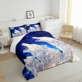 thumbnail image 4 of Howling Wolf Comforter Set Teens, Galaxy Moon King Bed Comforter Set for Teen White Wolves Pattern Decor Bedding (1 Comforter + 2 Pillow Cases), Blue Moonlight Stars Wolf, 4 of 6