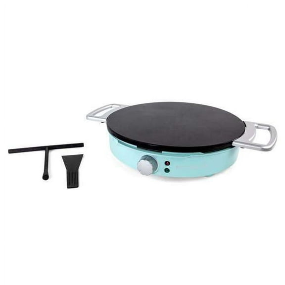 Nostalgia 12” Electric Crepe Maker with Non-Stick Griddle, Crepe Spatula & Batter Spreader