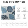 thumbnail image 5 of Qinduosi Set of Leaf Throw Pillow Covers inches, Decorative Couch Pillow Covers with Leaf Design. Soft Breathable Pillow Cover Decor for Modern Living Room Bedroom-Blue White, 5 of 5