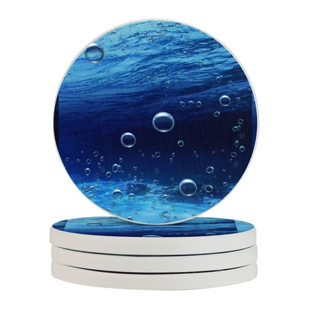 

Circular Drink Coasters Set Ocean Beautiful Home Decor Diatomite Heat-Resistant Diatomite Protect Table Countertop