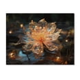 thumbnail image 3 of Designart "Peach Crystal Flowers Glistening Petals" Floral Print on Natural Pine Wood, 3 of 5