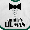 thumbnail image 4 of Inktastic Auntie's Lil Man Boys Baby Bib, 4 of 4