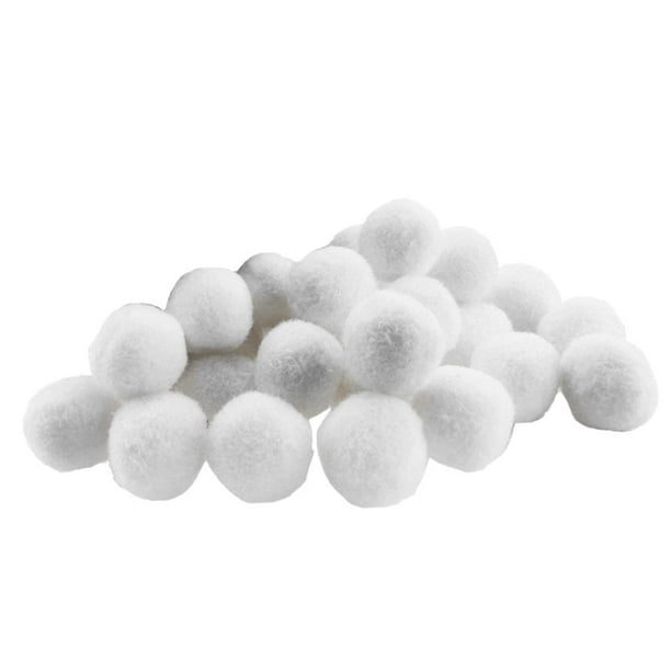 Mini pompones artesanales, paquete de 100, esponjosos y s, tamaño de guisante de 18 mm / 0,7 pulgadas, elección de 9 colores Blanco Macarena 100 bolas de pompones