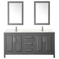 thumbnail image 2 of Wyndham Collection Daria 72" Light-Vein Wood Double Bathroom Vanity in Gray, 2 of 3