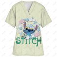 thumbnail image 3 of Uniforme clínico de enfermera de Disney Star Baby Stitch, uniforme de enfermera informal para mujer, uniforme de enfermera de manga corta con cuello en V, uniforme superior, 3 of 5