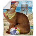 thumbnail image 1 of Pet Friendly Beach Abyssinian Cat Blanket BLNKT104781, 1 of 2