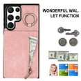 thumbnail image 3 of Dteck for Samsung Galaxy S23 Ultra Case with Card Holder,RFID Blocking PU Leather Wallet S23 Ultra Case with Ring Kickstand, Magnetic Back Flip Case Slim Phone Cover for Samsung S23 Ultra,Pink, 3 of 8