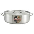 thumbnail image 2 of Winco Stainless Steel Brazier with Lid, 10 Quart - NSF Listed - Heavy Duty 18/8 Stainless Steel - Restaurant & Home Kitchen - Flat Bottom for Even Heating, 2 of 4