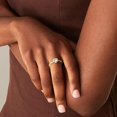 thumbnail image 2 of 14K Gold Plated Halo Ring | Heart Ring for Women | Square Round Promise Rings for Her, 2 of 5