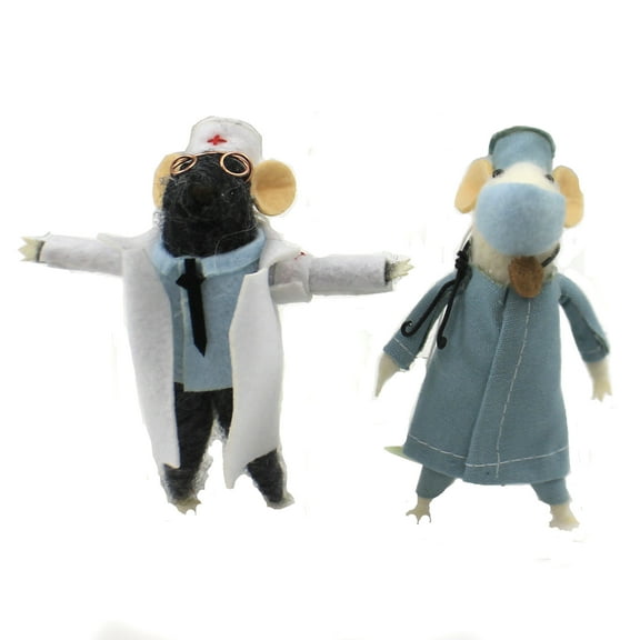 Holiday Ornament Medical Mice Fabric Caretaker Hospital Christmas Wo2815 Doctor