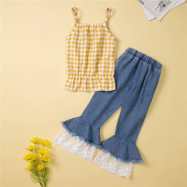 ZHAGHMIN Cute Outfit Girl 2 Pcs Clothing Set Cute Camisole Top