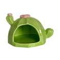 thumbnail image 2 of Almencla Ceramic Hamster House Cute Hamster Habitat for Rats Small Pets Dwarf Hamster Green, 2 of 8