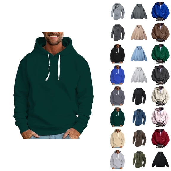 Mens Hoodies Zip Up Trendy Lightweight Work Hoodie Sweatshirt Long Sleeve Casual Loose Track Jacket Coats with Pocket