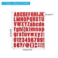 thumbnail image 2 of Uxcell Vinyl Letters Numbers Stickers Kit, Self Adhesive Decals for Mailbox, Sign Red 972 Pieces 12 Sheets, 2 of 6