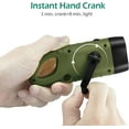thumbnail image 3 of YaoHui Yellow - Green，2 Pack Hand Crank Flashlight, Solar Powered Rechargeable LED Emergency Flashlight, Outdoor Sports Survival Dynamo Torch, 3 of 7