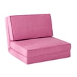 Your Zone Ultra Soft Suede 3 Position Convertible Flip Chair, Racy Pink