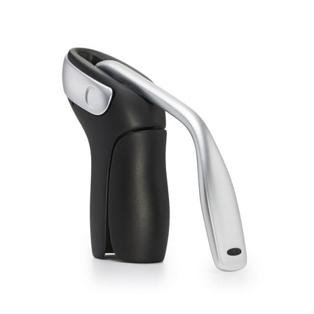 OXO Steel Vertical Lever Grip Corkscrew Smooth Gliding Wine Bottle Cork Opener